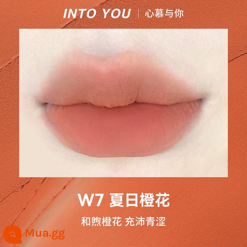 into you lip mud hero matte air nhung son men đóng hộp 525 son môi em08 giá rẻ intoyou - Bùn mỏng màu vàng nhạt #W7 Hoa Cam Mùa Hè