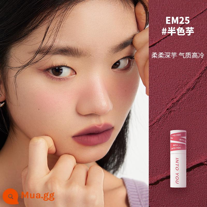 into you lip mud hero matte air nhung son men đóng hộp 525 son môi em08 giá rẻ intoyou - EM25# khoai môn nửa màu, màu sắc cá tính và mát mẻ