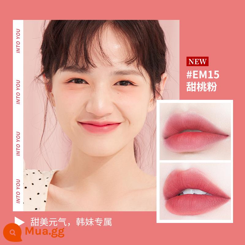 into you lip mud hero matte air nhung son men đóng hộp 525 son môi em08 giá rẻ intoyou - EM15 Bột Đào Ngọt Ngào Ngọt