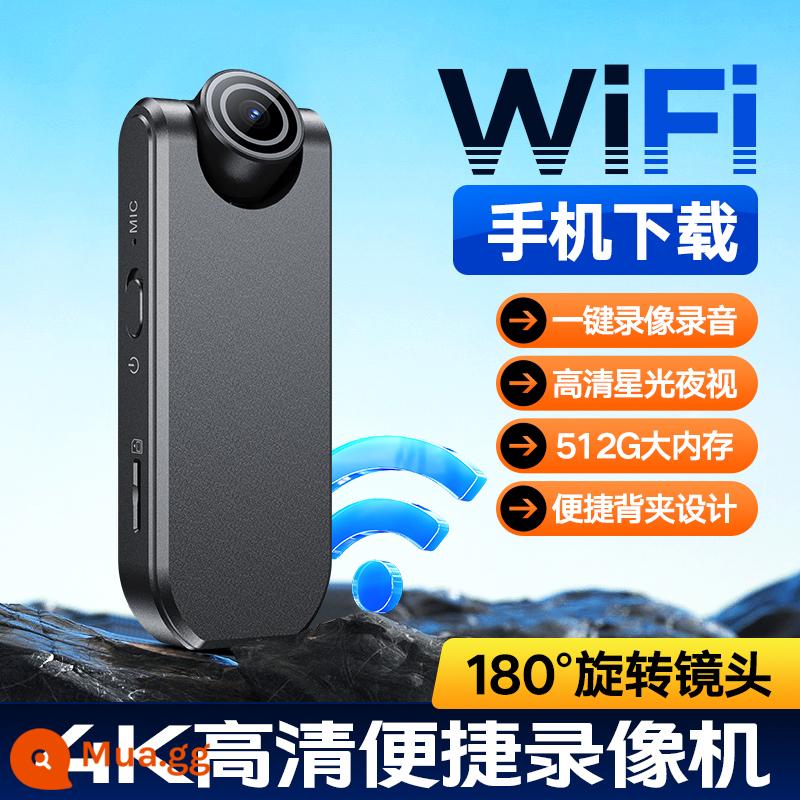 Camera HD 4K cưỡi camera thể thao toàn cảnh máy ghi hình thực thi pháp luật clip quay lại hiện vật video ngoài trời có thể đeo được - Model C [Phát lại điện thoại di động không dây cực rõ 4K] không có bộ nhớ