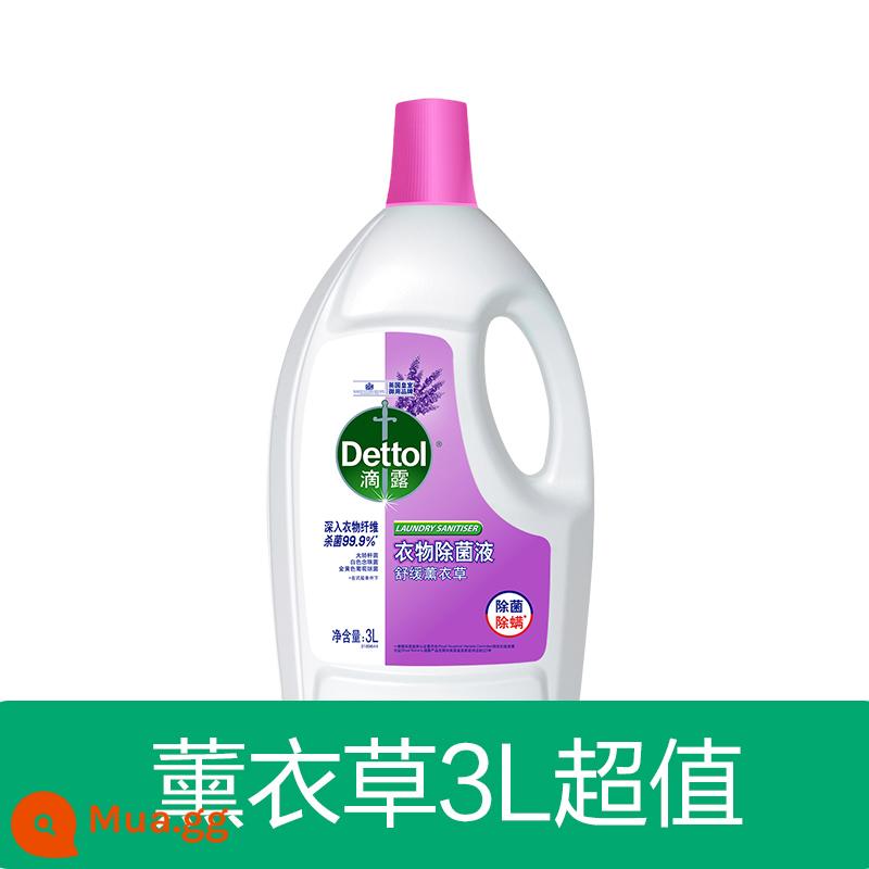 [Cùng phong cách của Xiao Zhan] Chất lỏng khử trùng quần áo Dettol 1.5L/3L Giặt khử trùng đồ lót, bọ ve và không khử trùng Biểu ngữ chính thức - [Hương oải hương] 3L