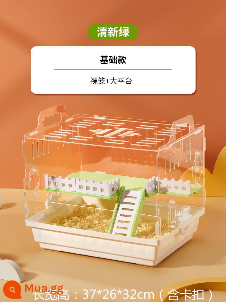 Lồng Hamster lồng gấu vàng đặc biệt biệt thự lớn giá rẻ hộp nhân giống acrylic 2 lớp cung cấp trọn bộ - Lồng trần xanh mơ màng và tươi mát (nền tảng miễn phí)