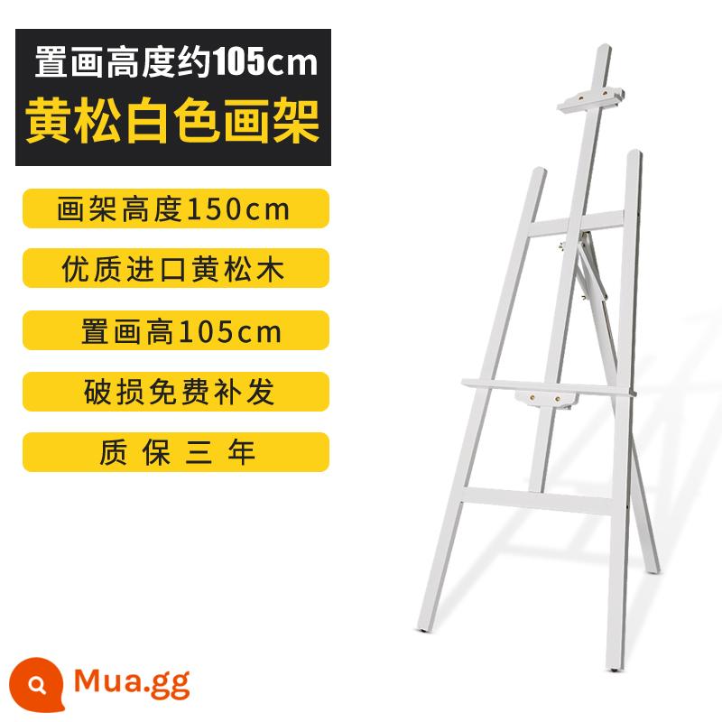 Gỗ nguyên khối Khung bảng KT khung quảng cáo khung áp phích khung tranh thiệp chào mừng đám cưới có thể điều chỉnh theo chiều dọc Giá đỡ màn hình POP hình tam giác treo khung ảnh khung hiển thị bảng kt sàn khung ảnh cưới khung hiển thị bằng gỗ - giá vẽ trắng 1,5m