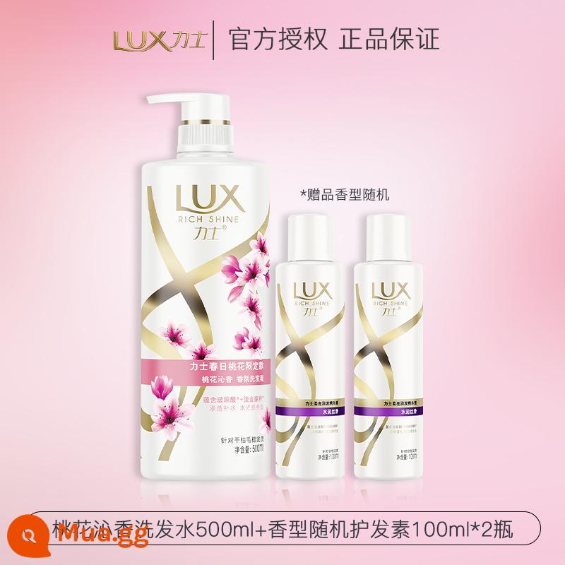 Bộ Dầu Xả Lux Dew Chính Hãng Hàng Chính Hãng Kem Dầu Gội Water Nam Nữ Hương Thơm Lâu Trôi - 500ml (hương hoa đào) + dầu xả 100ml*2 chai