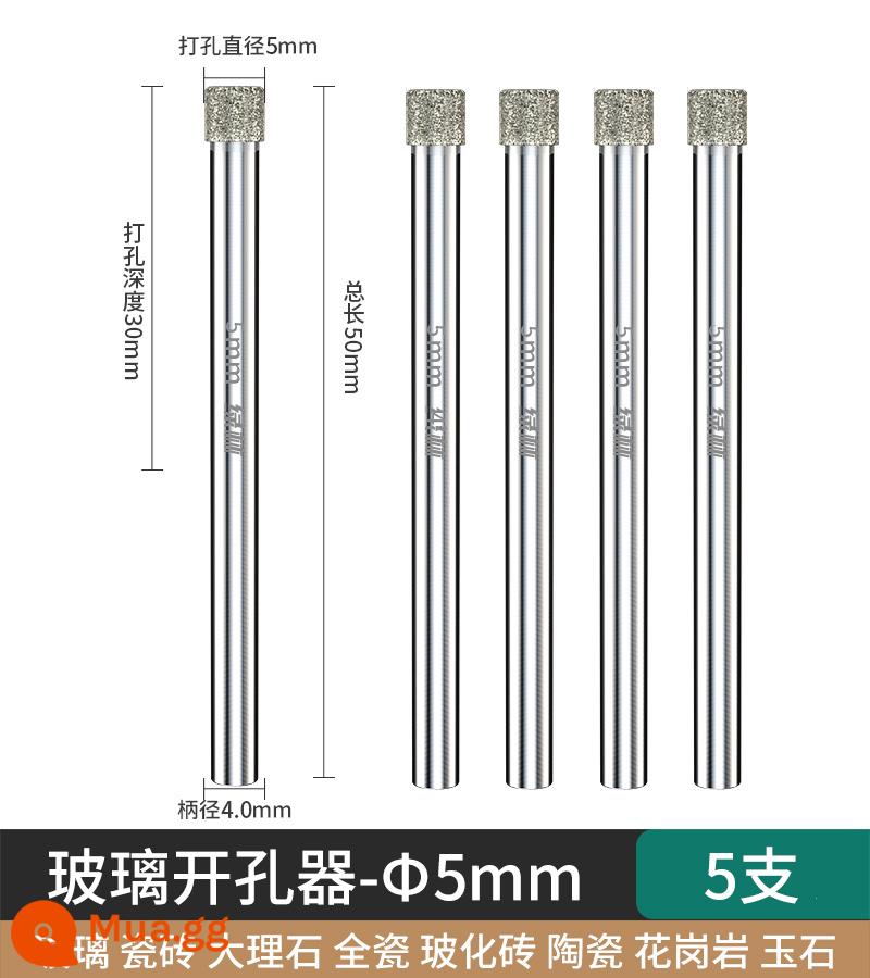 Rừng Xanh Kính Máy Khoan Gạch Men Đục Lỗ Đặc Biệt Đá Cẩm Thạch Nam Châm 6Mm Máy Khoan Kim Cương Máy Khoan Điện Lần Lượt - 5mm (5 cái)