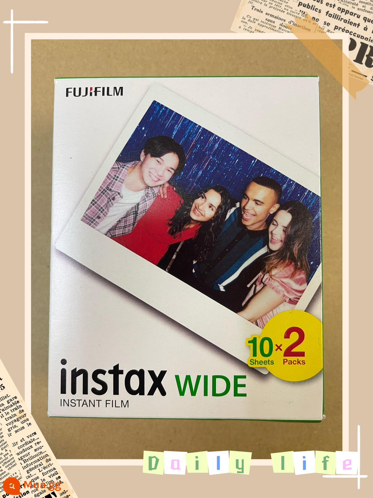 Máy ảnh lấy liền khổ lớn Fuji instax WIDE300 chính hãng của Nhật Bản nhanh chóng ra mắt giấy ảnh Polaroid - Giấy ảnh khổ rộng WIDE 20 tờ