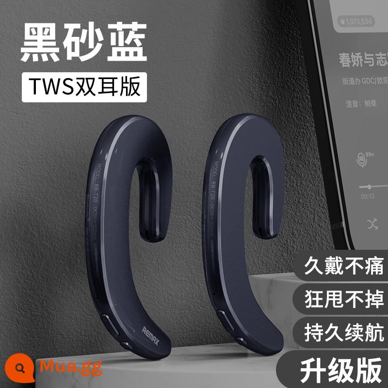 Tai Nghe Bluetooth Cao Cấp Không Đau Remax Dẫn Truyền Qua Xương Một Tai Loại Treo Tai Không Dây Thực Sự Huawei Hai Tai Thể Thao Không Tai 2021 Mới Điện Thoại Di Động Xiaomi Áp Dụng Cho Nam Và Nữ Tai Phổ Thông Không Tai - Black Sand Blue ★Phiên bản nâng cấp cả 2 tai - không đau khi đeo lâu · Pin siêu trâu - không bịt tai silicon