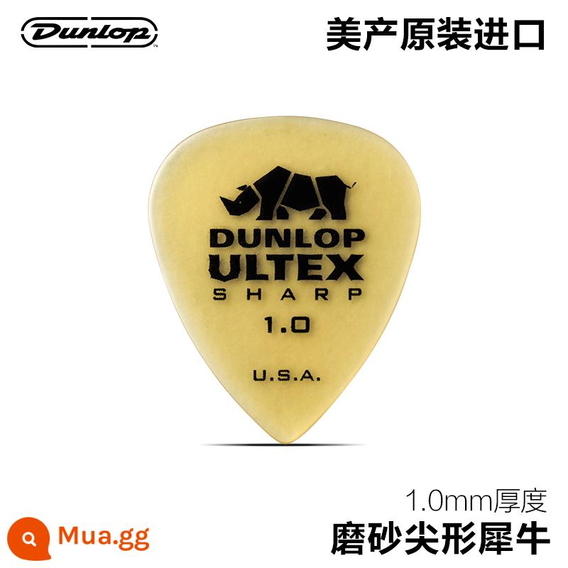 Dunlop Đàn Guitar Điện Dunlop Miếng gảy Tốc Độ Chơi Chà Chống Trơn Trượt Dân Gian Đàn Guitar Gỗ Sắc Nét Tê Giác Quét Dây Lò Xo - Tê giác sừng nhọn 1.0mm