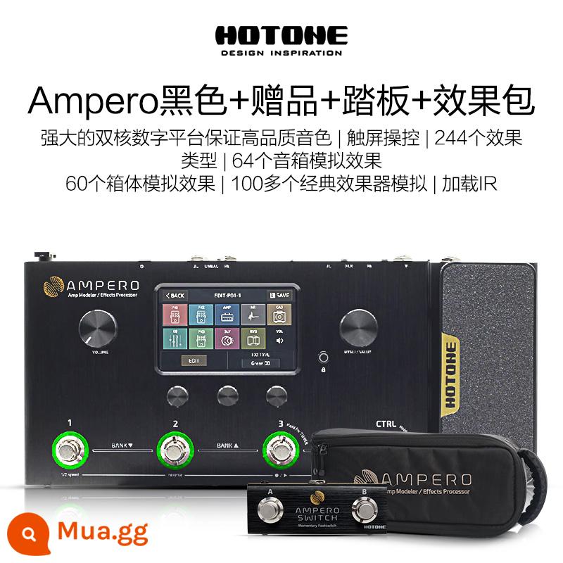 Đàn guitar điện mini Hotone Ampero one Stomp II thiết bị hiệu ứng toàn diện đàn guitar bass thế hệ 2 - [SF Express] Đen + Quà tặng + Bàn đạp + Túi tùy chỉnh