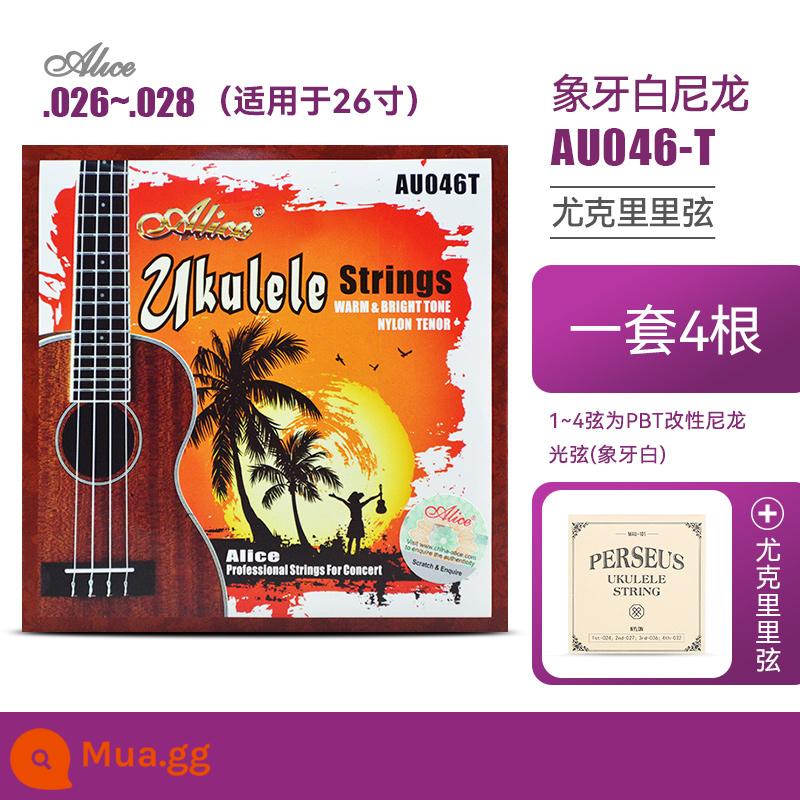 Dây đàn Ukulele Perseus 21/23/26 inch đa năng đàn Ukulele Ukulele đàn guitar nhỏ dây nylon - [Ngà] Alice AU046T (áp dụng cho 26 inch) + dây thưởng