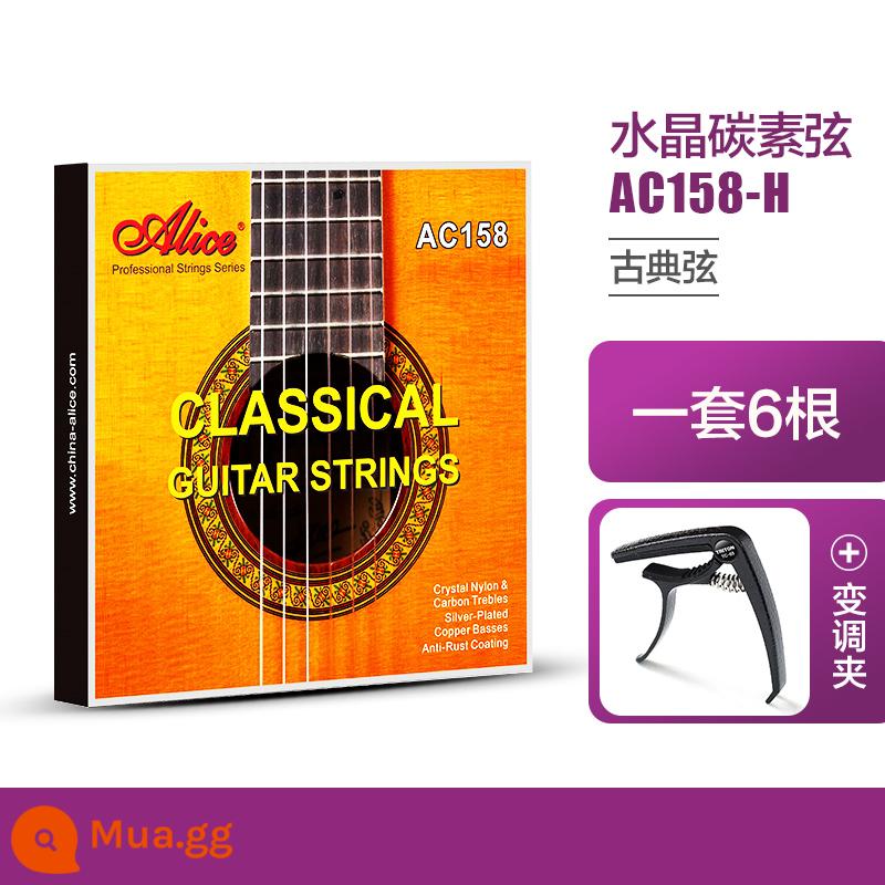 Chính Hãng Alice AJ500 Dây Đàn Guitar Cổ Điển Bạc Dây Nylon Bộ 6 Phụ Kiện Đàn Guitar Cổ Điển - Nắp capo AC158-H+