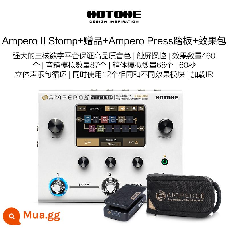 Đàn guitar điện mini Hotone Ampero one Stomp II thiết bị hiệu ứng toàn diện đàn guitar bass thế hệ 2 - [SF Express] Ampero II+quà tặng+Bàn đạp nhấn+gói tùy chỉnh