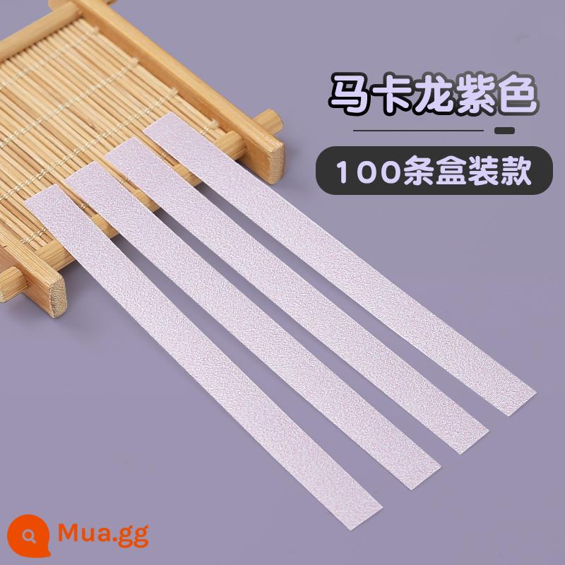 Guzheng băng thử nghiệm 10 mét đặc biệt thoáng khí và thoải mái khi chơi pipa móng tay chuyên nghiệp của trẻ em băng hiệu suất không cắt - (Không cần cắt) Màu tím (Hộp 100 chiếc)