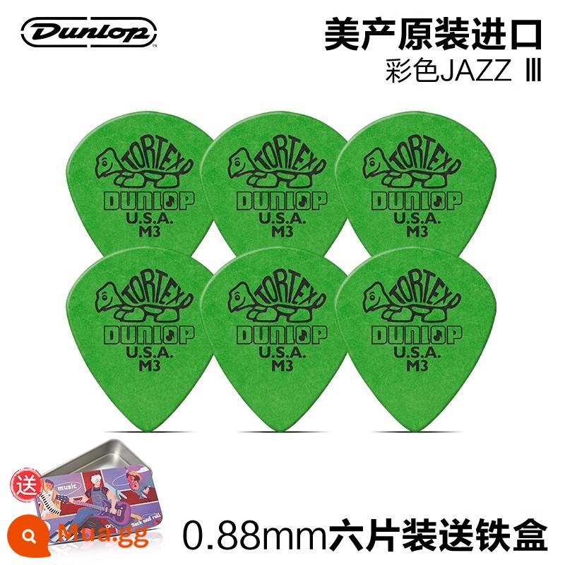 12 miếng gảy đàn Dunlop đàn guitar điện Dunlop chơi nhanh chống trượt đàn guitar dân gian gảy đàn jazz chú rùa nhỏ - 6 miếng|Rùa màu|0,88mm