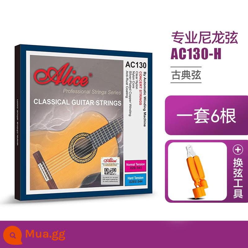 Bộ 6 dây đàn guitar cổ điển Alice 1-6 dây 1 dây nylon đơn phụ kiện đàn guitar cổ điển - Công cụ thay đổi chuỗi AC130-H+