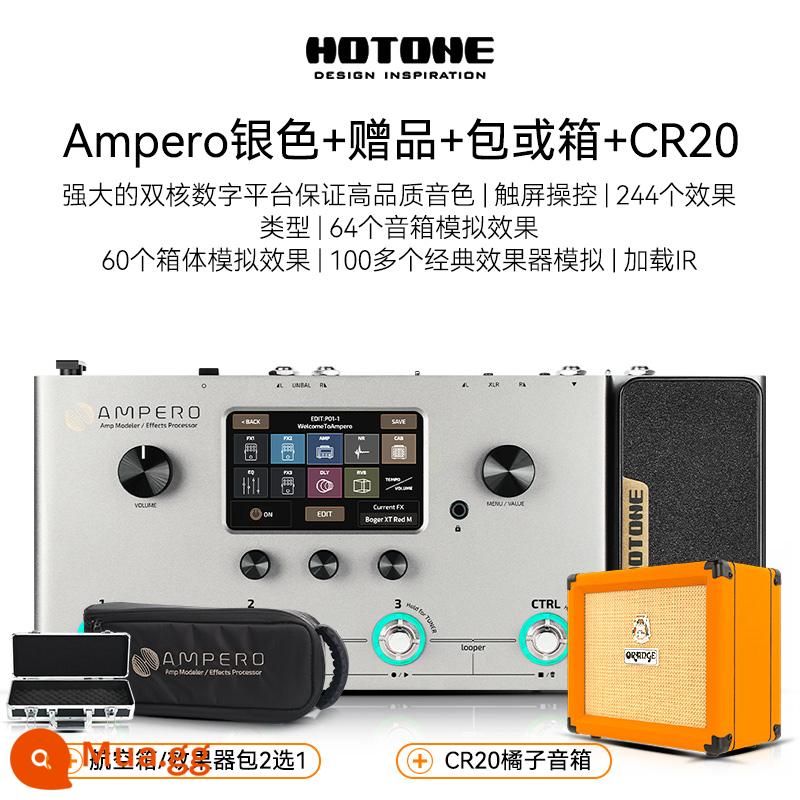 Đàn guitar điện mini Hotone Ampero one Stomp II thiết bị hiệu ứng toàn diện đàn guitar bass thế hệ 2 - [SF Express] Bạc + Quà Tặng + Túi hoặc Hộp + Cam CR20