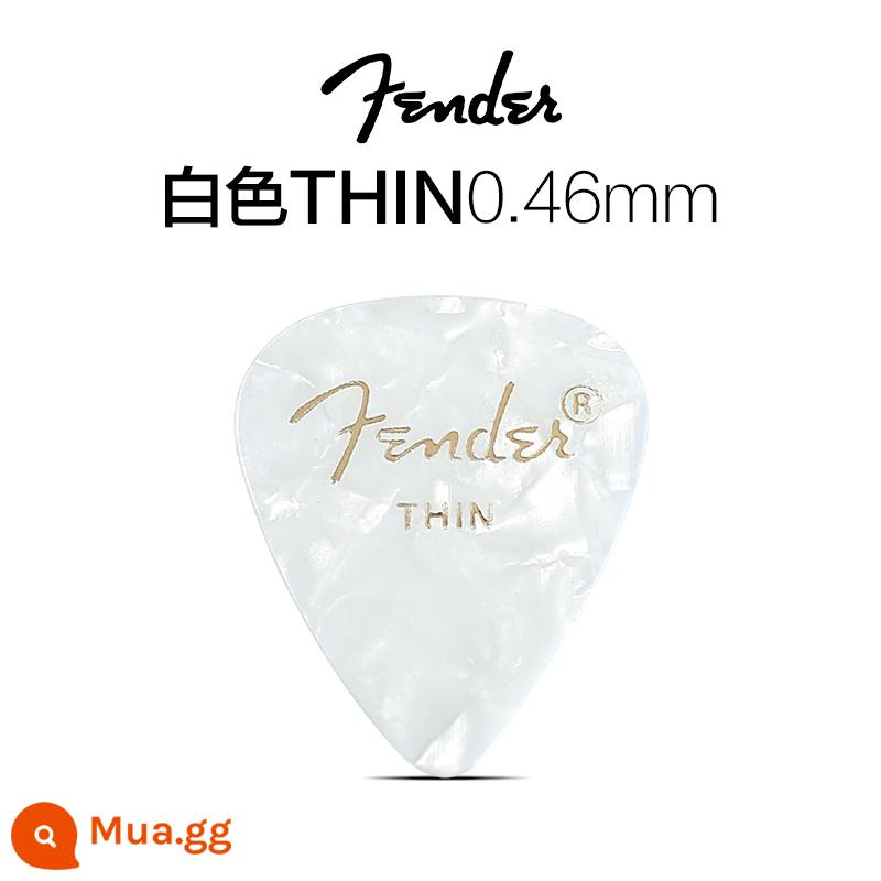 Fender Fender điện gỗ guitar bass mái chèo ballad fingerstyle phụ kiện quả bom tốc độ chống trượt celluloid gảy đàn mùa xuân mảnh - Trắng MỎNG 0.46MM