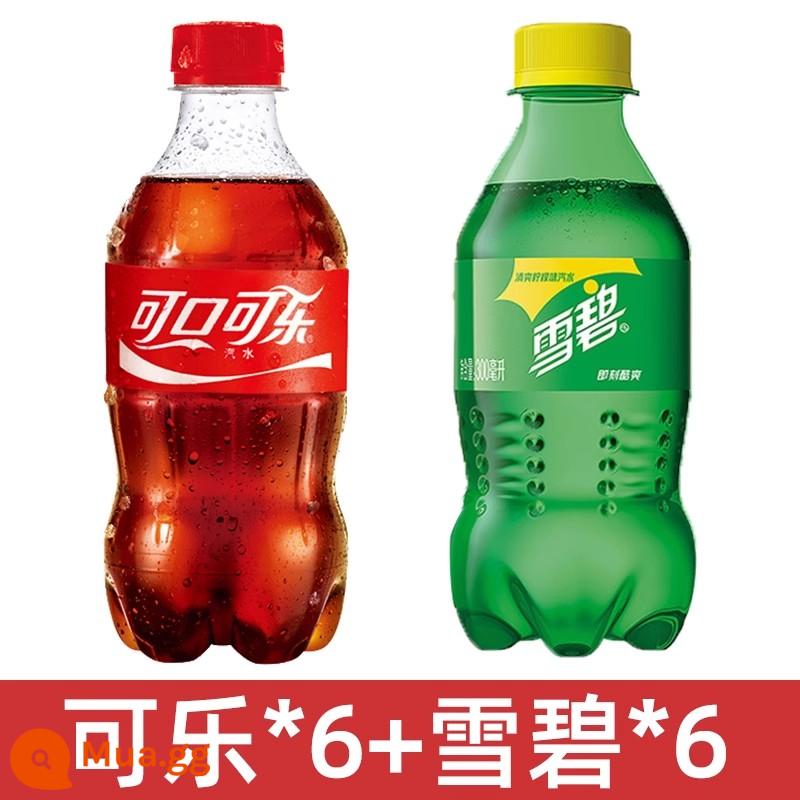 Nước uống có ga Coca-Cola Sprite Fanta 300mL*24 chai soda không độ không đường nguyên hộp chai nhỏ sỉ - [Gói Combo 12 chai] Coke 6 + Sprite 6.