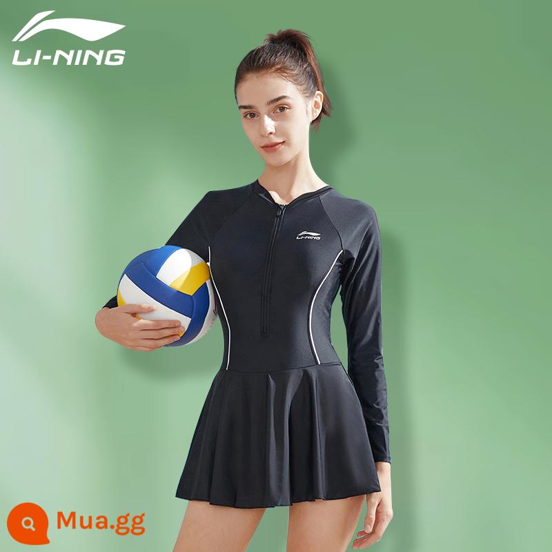 Đồ Bơi Li Ning Đầm Mùa Xuân Nữ 2022 Mới Phong Cách Bùng Nổ Cho Thấy Mỏng Che Béo Bụng Bé Gái Bảo Thủ Đồ Bơi - [056 Đồ bơi một mảnh dài tay] Liên hệ bộ phận chăm sóc khách hàng để nhận bất ngờ