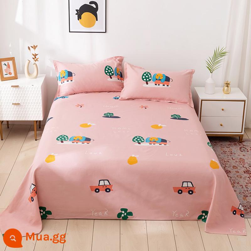 Cotton Cũ Vải Thô Đơn Dày 1.5 M Đôi Ký Túc Xá Sinh Viên Giường Đơn Mùa Hè Chăn Bộ 3 - bột voi may mắn