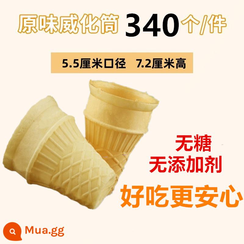 500 Kem Ống trứng phẳng -Bottomed, Ice Ice, Ice Tincture Meter Powder, Ice Cream Egg Curd - Ống wafer đáy phẳng 340 miếng - không cần nạp giấy