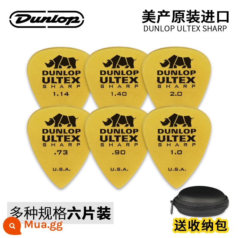 Dunlop Dunlop Ultex Sharp Speedback Rhino Folk Monument Electric Kitz Guitar Shan Six Packs - Sáu độ dày của góc nhọn [gói sáu mảnh]