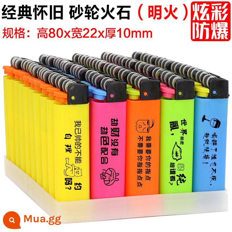 Nhà máy trực tiếp bán bật lửa quảng cáo dùng một lần tùy chỉnh được cá nhân hóa hợp thời trang tùy chỉnh in chữ quảng cáo bánh mài tráng - 002 Bánh mài hoài cổ ►Ngọn lửa mở ➤Kéo xuống để phân loại số lượng