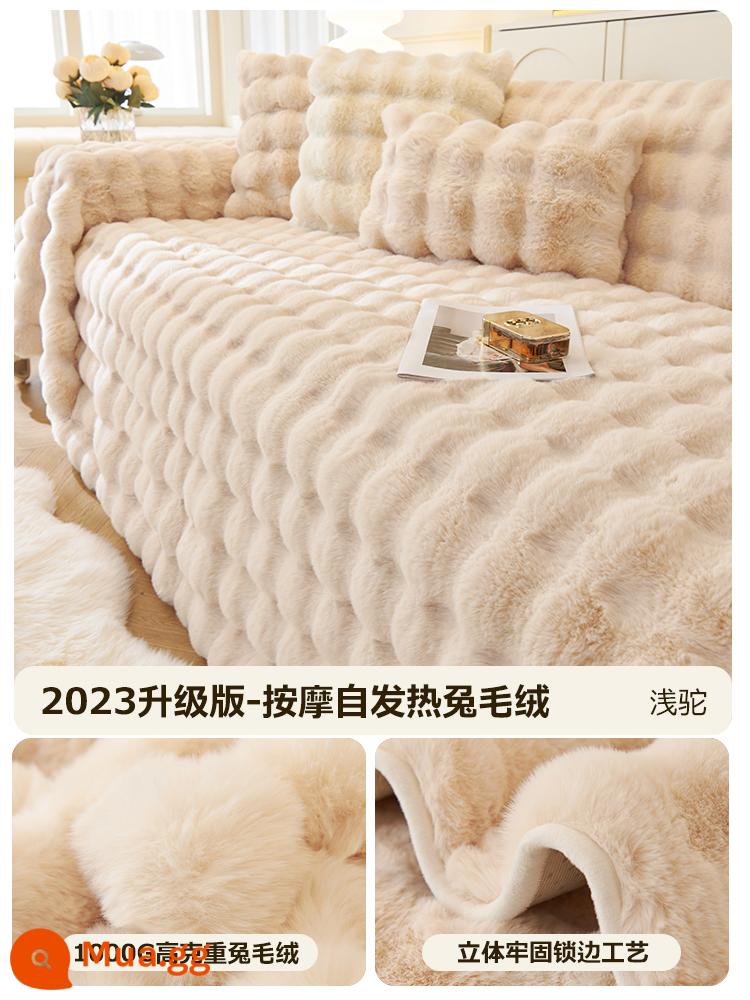 Net Red Sofa Covering Cat Narro - Massage Thỏ Lông - Camel