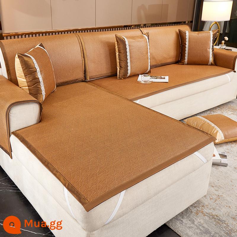 Nam Cực Người Mùa Hè Mây Thảm Sofa Đệm Mùa Hè Thảm Ngồi Đệm Chống Trơn Trượt Ghế Sofa Bao Gồm Tất Cả Đa Năng Bao Khăn Vải - Guteng