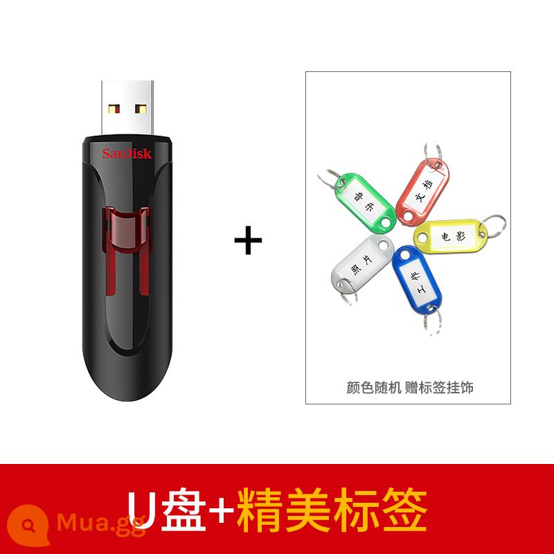 Ổ đĩa flash SanDisk 128g Ổ đĩa flash 3.0USB tốc độ cao 128g Đĩa U mã hóa văn phòng sinh viên cz48 cài đặt hệ thống Đĩa U 128g - Ổ flash USB CZ600/128G/3.0 đi kèm nhãn