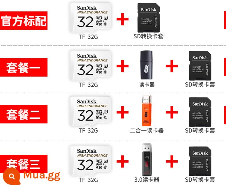 Thẻ nhớ SanDisk 32G tốc độ cao thẻ tf lái xe ghi nhớ thẻ tốc độ cao giám sát thẻ nhớ flash thẻ nhớ c10 - 32G/máy ghi âm lái xe giám sát đặc biệt có thể quay độ phân giải cao 4k