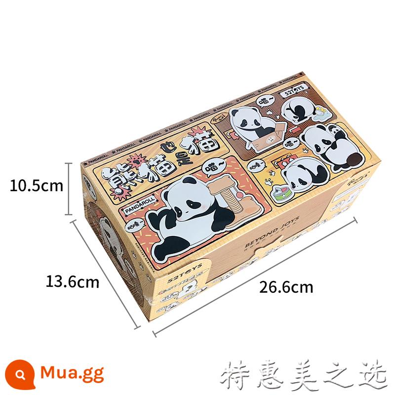 Panda Roll Panda Mẫu giáo Blind Box Panda Rolling Series Trọn bộ trang trí mô hình quả bom thứ hai hàng ngày - Gấu trúc cũng là mèo - cả hộp có 8 miếng, không trùng lặp