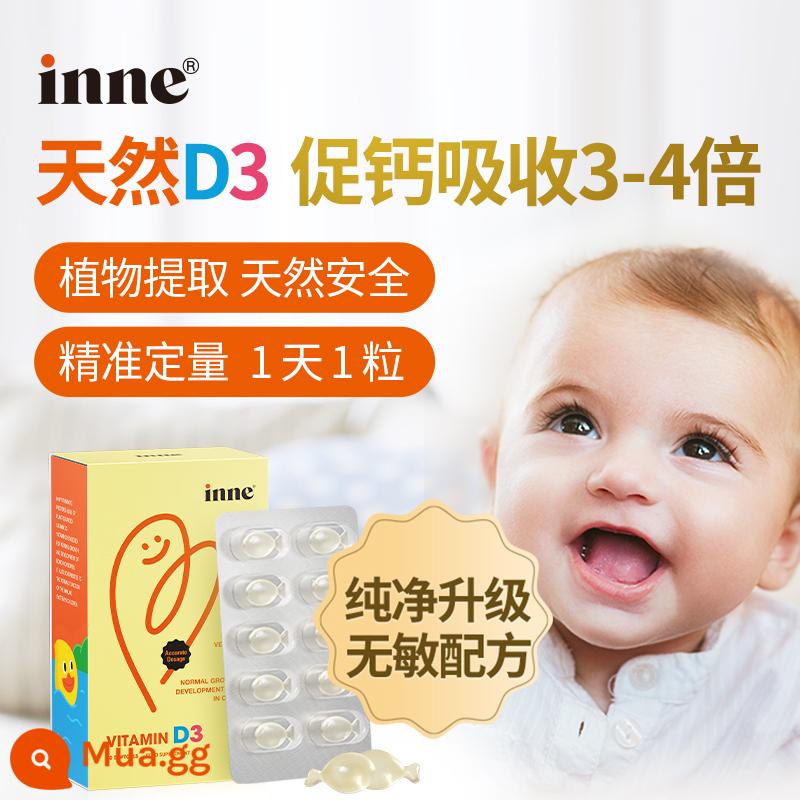 [Mua tối thiểu 3 hộp] Tuổi thơ trẻ sơ sinh bổ sung canxi vitamin D tự nhiên inne 400iu trẻ sơ sinh vd3 - D3 tự nhiên