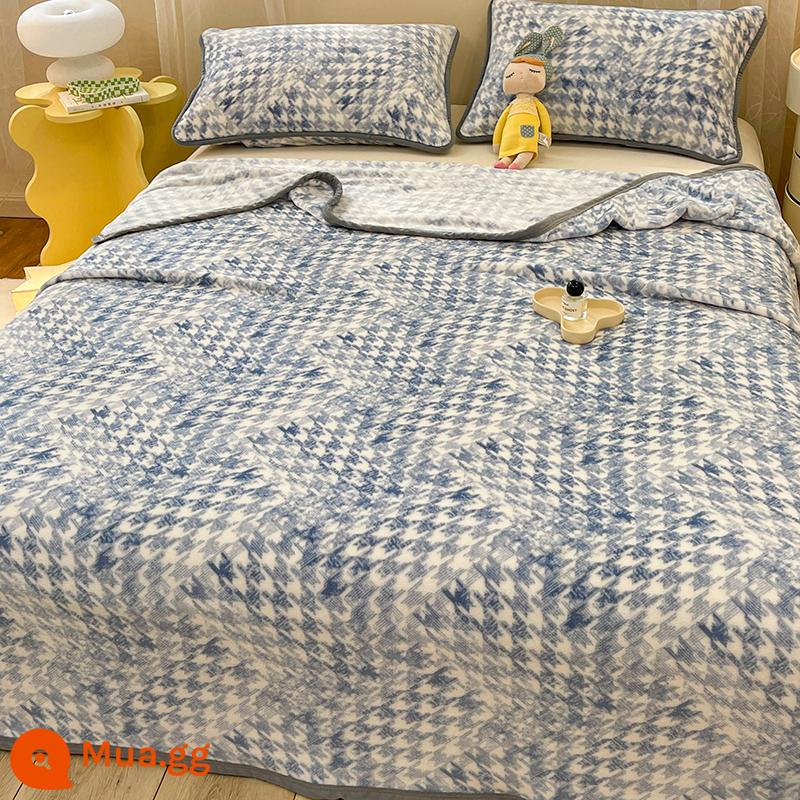 Chăn nỉ san hô flannel chăn ga giường dày mùa đông ký túc xá sinh viên ngủ trưa chăn văn phòng khăn choàng - Chidori Gran [Chăn bông sữa]