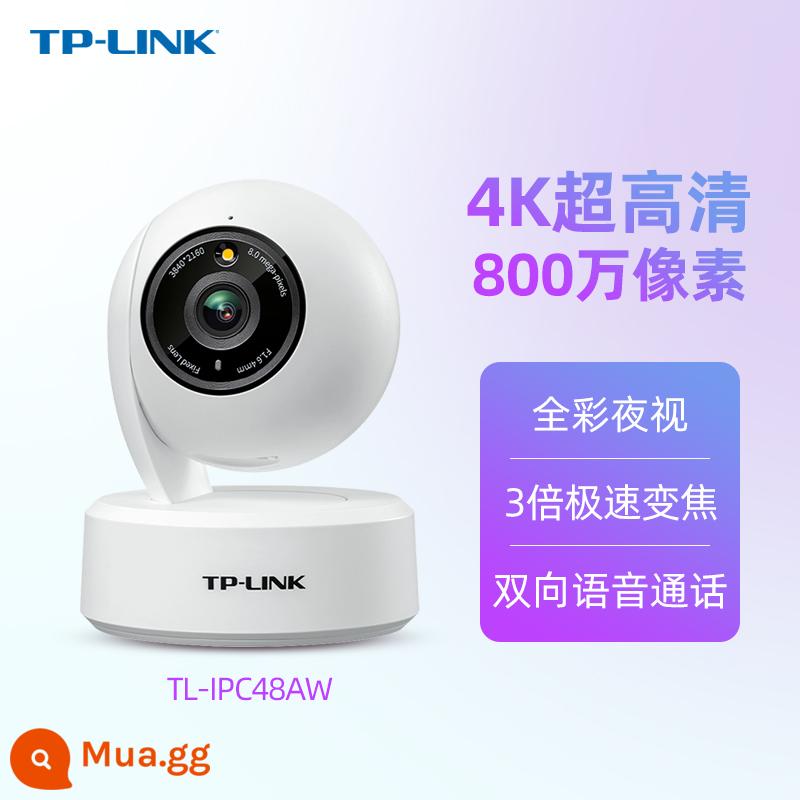 camera tplink 8 triệu pixel Ống kính chụp ảnh giám sát không dây tầm nhìn ban đêm siêu rõ nét 4K giám sát mạng wifi thông minh tại nhà Ảnh toàn cảnh 360 độ với điều khiển từ xa bằng điện thoại di động TL-IPC48AW đủ màu - [800W pixel Chất lượng hình ảnh 4K, nhìn đêm đủ màu] [Thu phóng 3x] Âm thanh và cảnh báo ánh sáng phát hiện hình người AI]