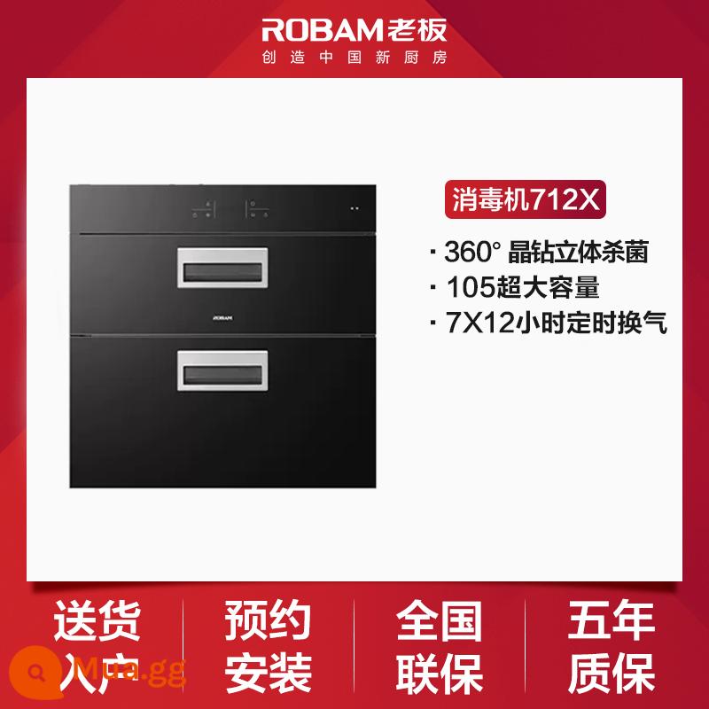 Boss XB712X tủ khử trùng nhúng nhà bếp nhỏ hai sao tủ bát đĩa khử trùng bộ đồ ăn chính thức hàng đầu - đen