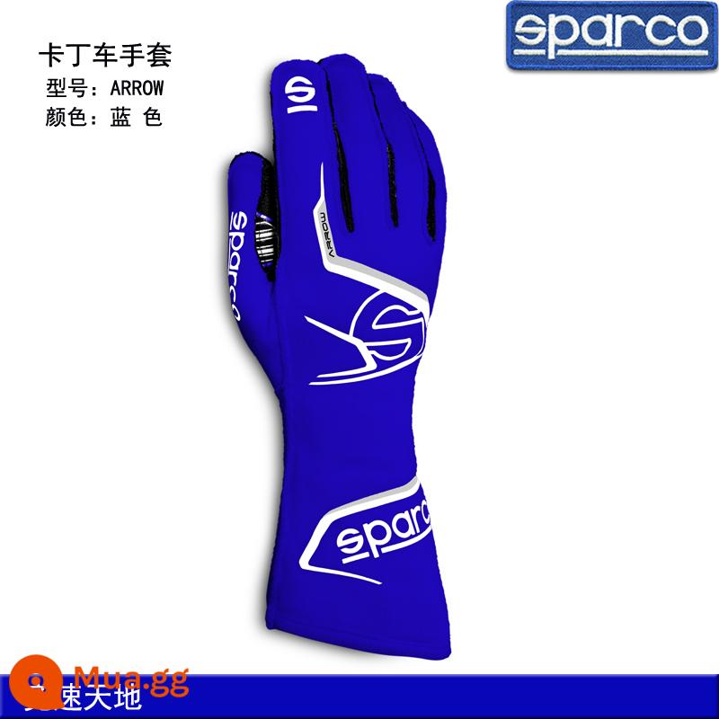 Găng tay đua xe kart SPARCO ARROW đường khâu bên ngoài chống trượt thoáng khí chống mài mòn - màu xanh da trời