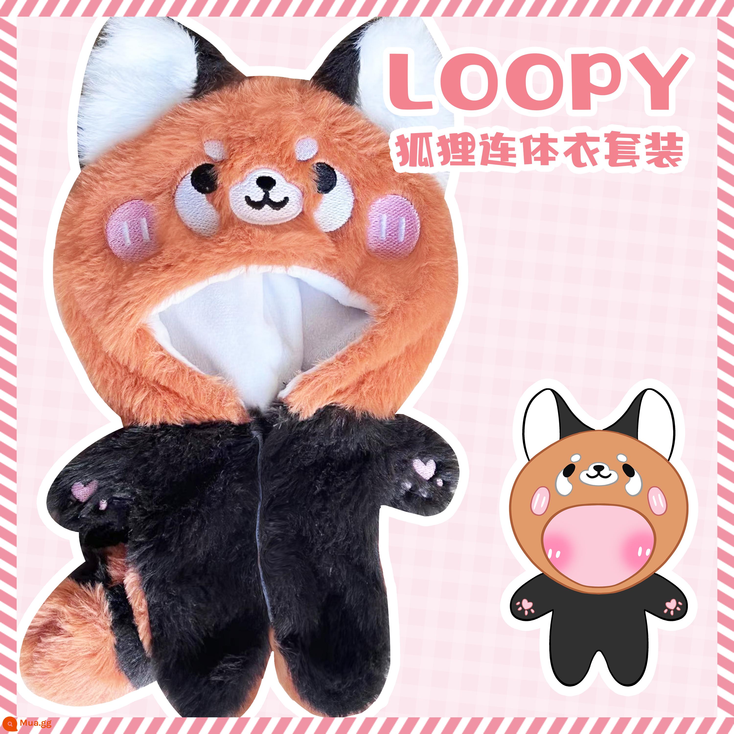 Phiên bản Hàn Quốc của Little Beaver Ruby búp bê điên rồ dễ thương búp bê sang trọng gối cô gái quà tặng loppy mù hộp xác thực - Bộ áo liền quần gấu trúc Hải ly [Bộ đồ liền thân hải ly + gấu trúc]