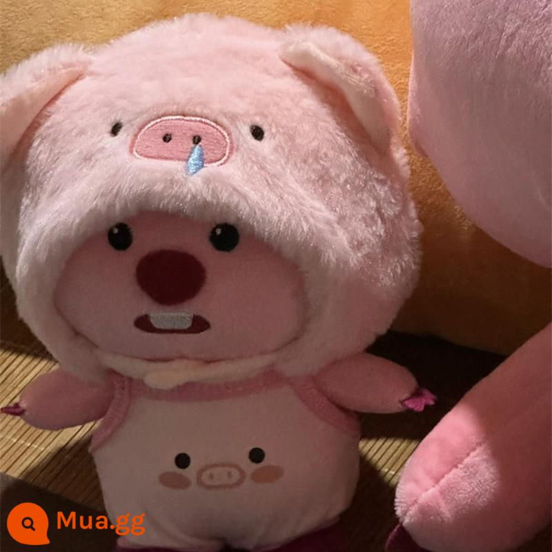 Phiên bản Hàn Quốc của Little Beaver Ruby búp bê điên rồ dễ thương búp bê sang trọng gối cô gái quà tặng loppy mù hộp xác thực - Hải ly lợn mũi [Hải ly+Mũ lợn mũi lợn+Lông lợn]