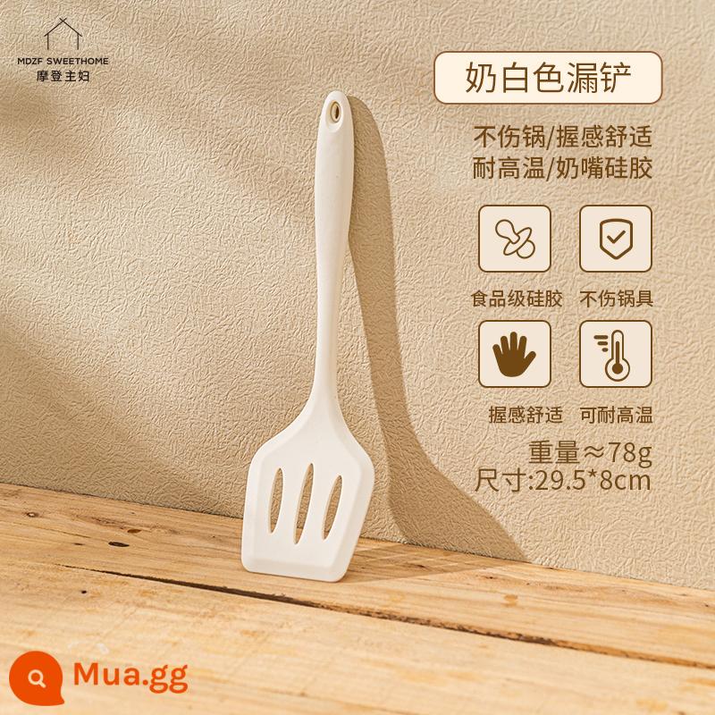 Bà nội trợ hiện đại thìa silicone nồi chống dính đặc biệt đồ dùng nhà bếp gia dụng chịu nhiệt độ cao xẻng nấu ăn thìa chao set - Silicone loại núm vú - thìa (không làm hỏng nồi/không mùi/không phai màu)