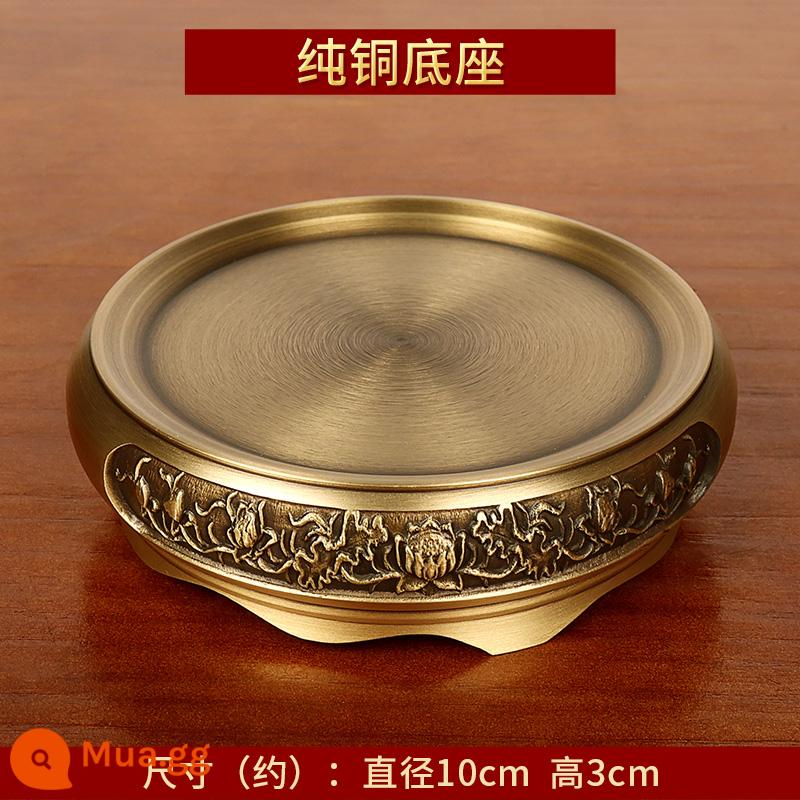 Bonato Rice Xi lanh Baifu Twita Poly Treasure Pure Copper chính hãng Mang theo phòng thí nghiệm CJaine Copper Shop Creative Sáng tạo trang trí nhỏ - (Áp dụng cho kích thước lớn) Đế sen bằng đồng nguyên chất