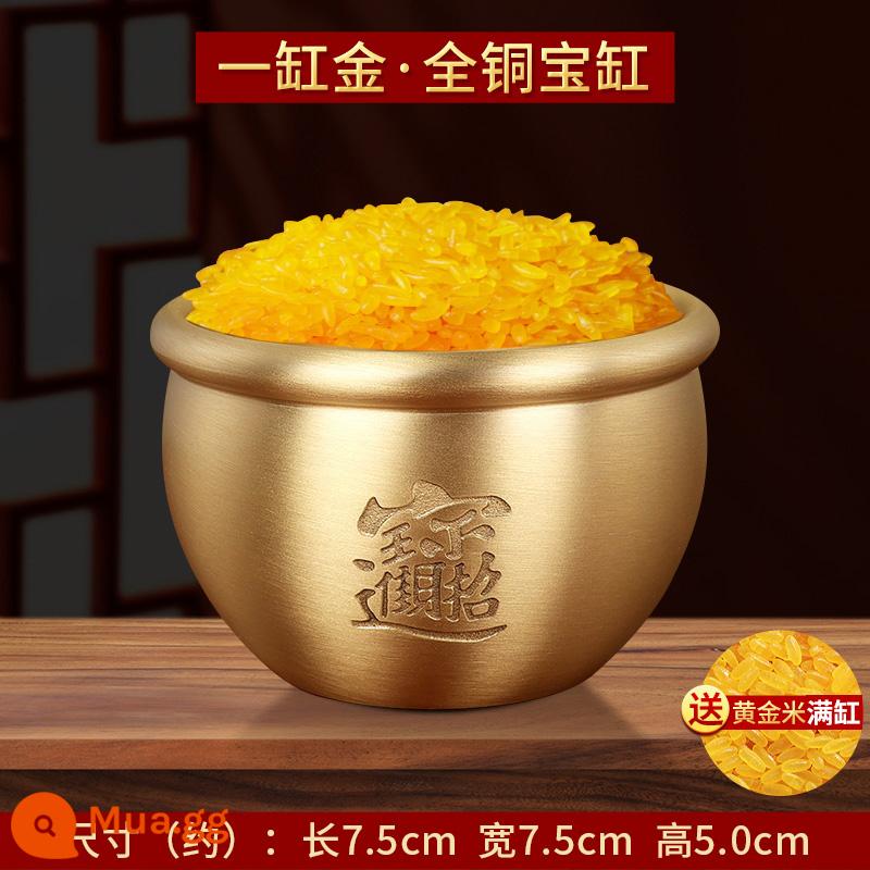 Bonato Rice Xi lanh Baifu Twita Poly Treasure Pure Copper chính hãng Mang theo phòng thí nghiệm CJaine Copper Shop Creative Sáng tạo trang trí nhỏ - Một thùng vàng (thùng đồng nguyên chất)