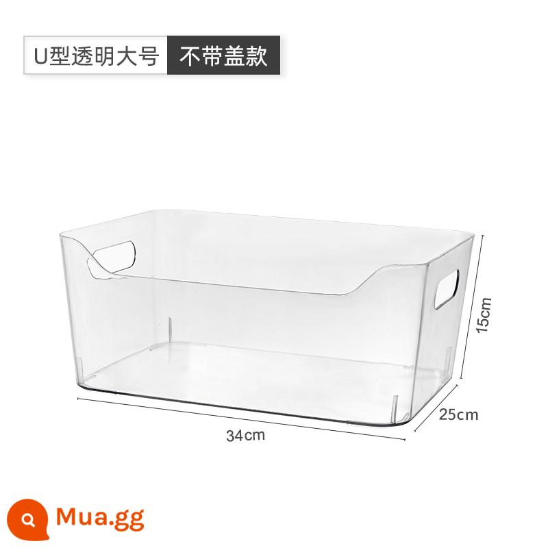 Máy Tính Để Bàn Hộp Bảo Quản Trong Suốt Mặt Nạ Mỹ Phẩm Hoàn Thiện Hộp Acrylic Giỏ Đựng Đồ Ăn Gia Đình Nhà Bếp Đồ Lặt Vặt Hộp Bảo Quản - Kích thước lớn hình chữ U