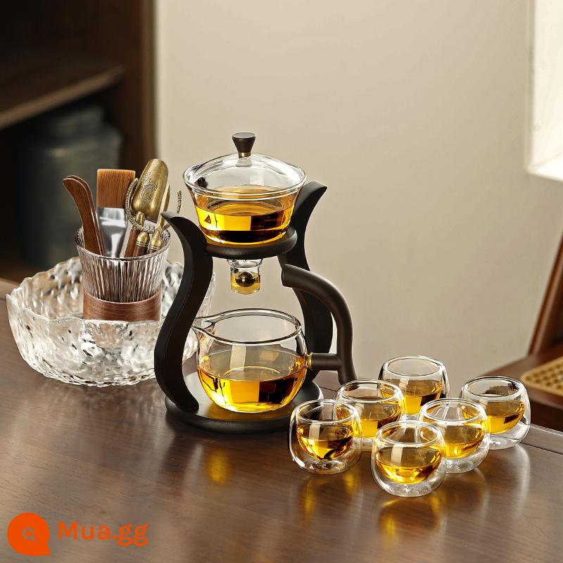 Thủy tinh bán đồ uống bán trà nhóm kết hợp những người lười biếng với ấm trà Bubbot Tea Tea Cup - Bộ trà 13Yaoyue + 6 tách + Nước rửa trà + Bộ trà đạo sọc dọc