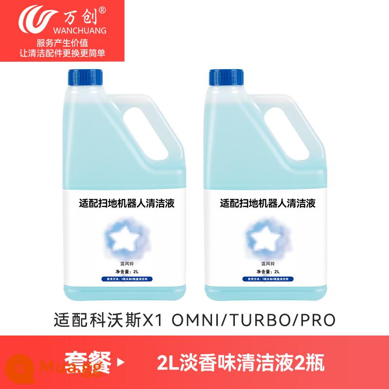 Với phụ kiện robot quét Cobos X1 bụi túi làm sạch chất lỏng tiêu hao cây lau nhà Omni cuộn bàn chải bên bàn chải lọc - Dung dịch tẩy rửa 2L*2 chai [Mùi chuông gió xanh]