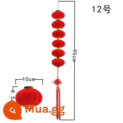 Đèn lồng lớn màu đỏ đổ xô nhỏ treo trang trí cây cảnh ngoài trời Tết tân gia bố trí cảnh lễ hội dây đèn lồng nhỏ màu đỏ - Số 12, 6 liên tiếp