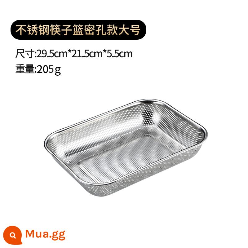 Khử trùng tủ đựng đũa rổ inox dao kéo hộp đựng dao nĩa cống thoát nước nhà bếp giá đỡ đũa rổ rổ lưới - Giỏ đựng đũa có lỗ dày đặc, kích thước lớn