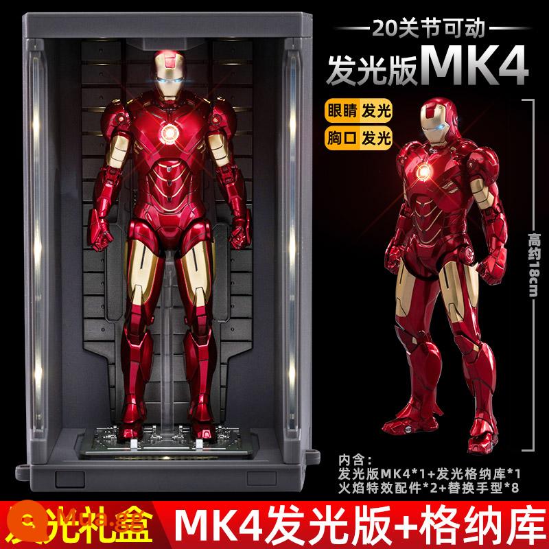 Zhongdong mk50 Iron Man đồ chơi mô hình Marvel Avengers 3 con rối cậu bé mô hình trang trí 7 Mark 85 - 〖Bộ hộp quà chiếu sáng〗MK4 Iron Man + Gnaku