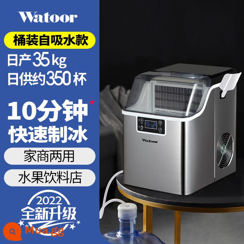 Người dùng thương mại Vorora Cửa hàng trà nhỏ Cửa hàng Ice Machual Nước Nước 30 kg của ký túc xá máy đá - [Mẫu cao cấp nâng cấp] 30 khay đá 35 kg - mẫu thùng tự mồi