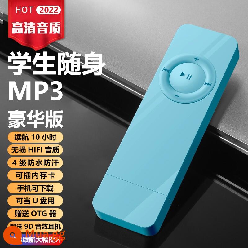 Phiên bản dành cho sinh viên Máy nghe nhạc mp3 Walkman MP4 nghe tiếng Anh nghe đọc mẫu đọc tiểu thuyết nghe hát hiện vật chuyên dụng - Màu xanh lam [Phiên bản cao cấp]